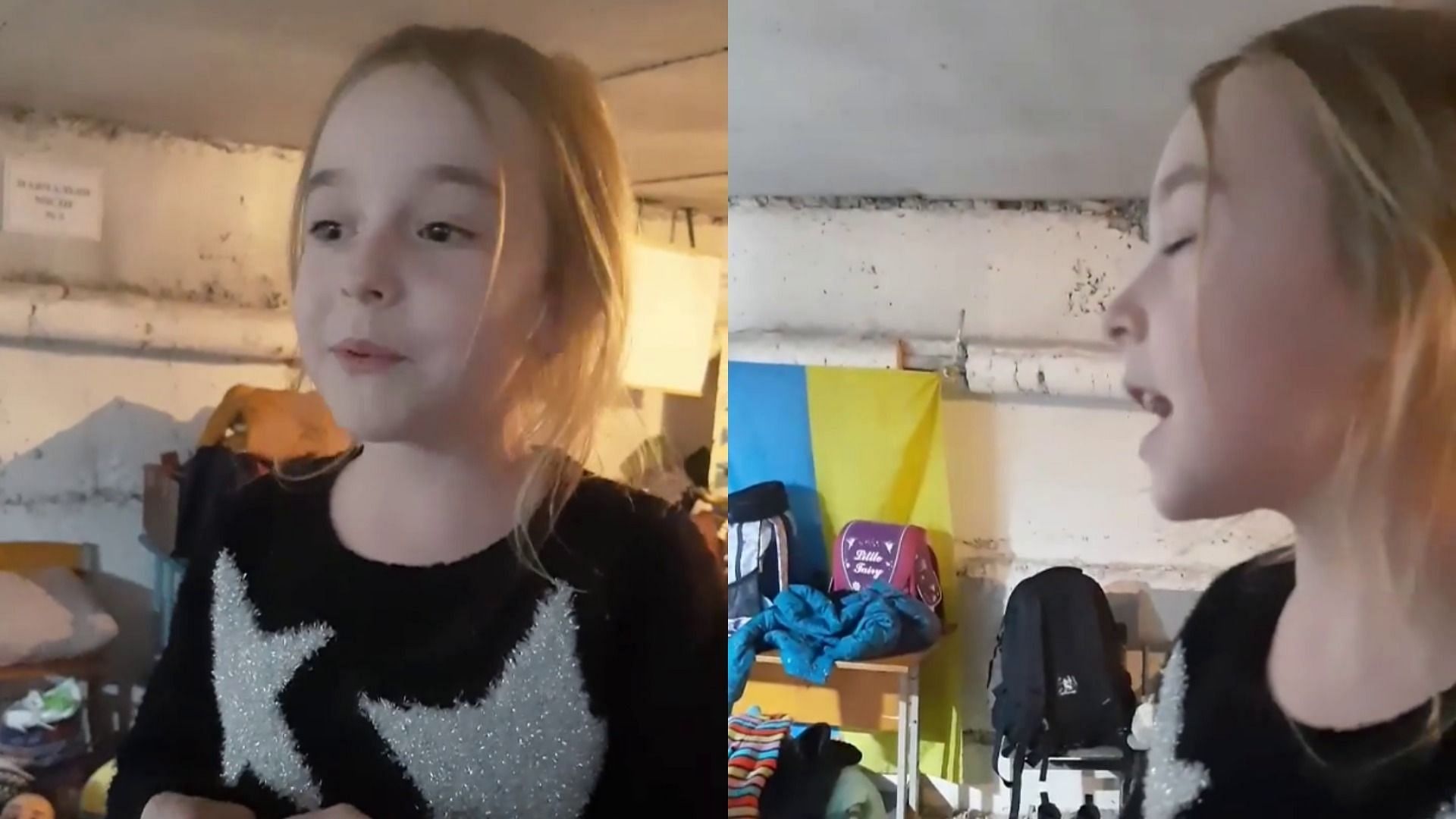 Amelia singing a rendition of Let It Go (Image via Marta Smekhova/Facebook)